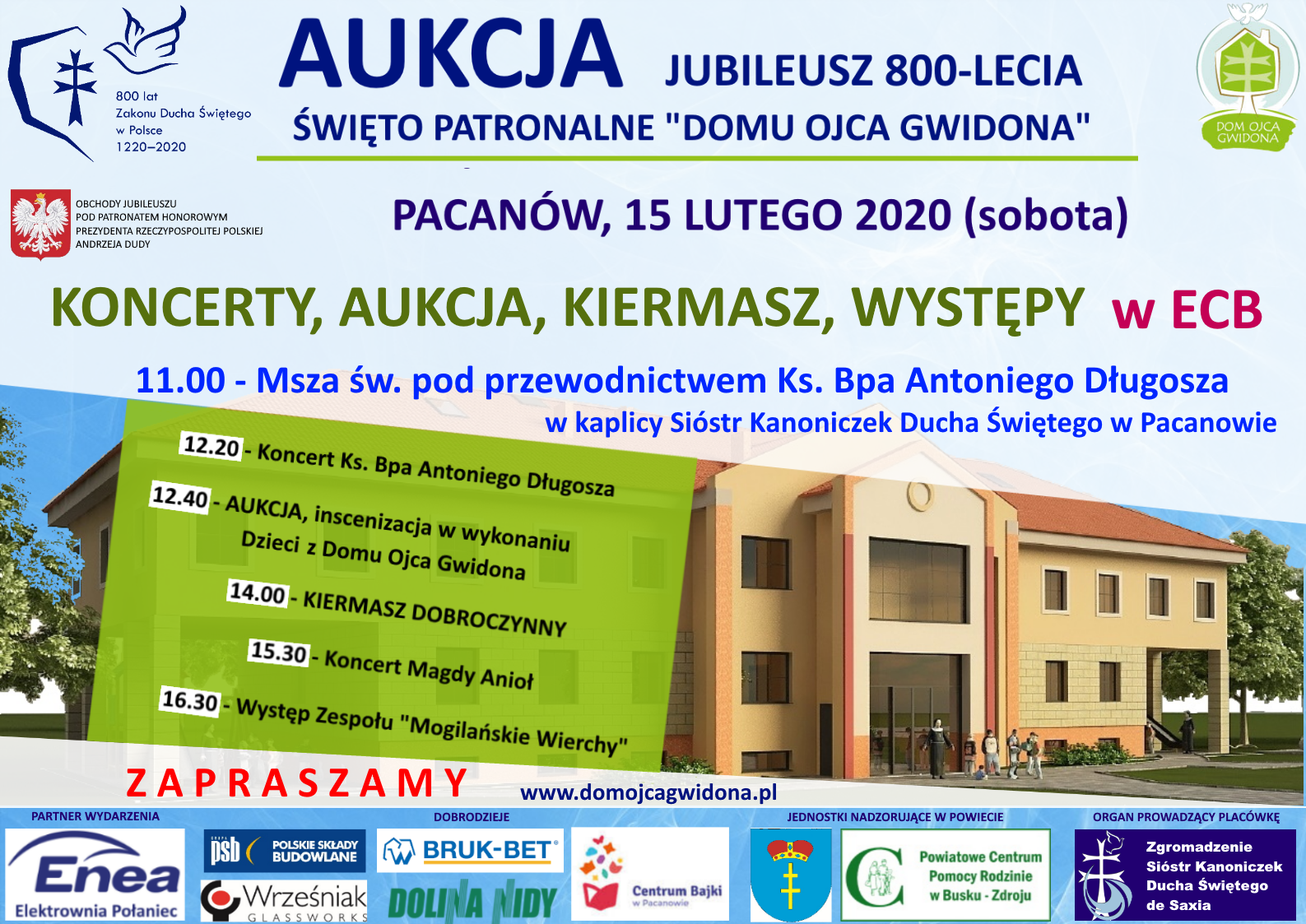 Read more about the article Święto patronalne w Domu Ojca Gwidona 15.02.2020